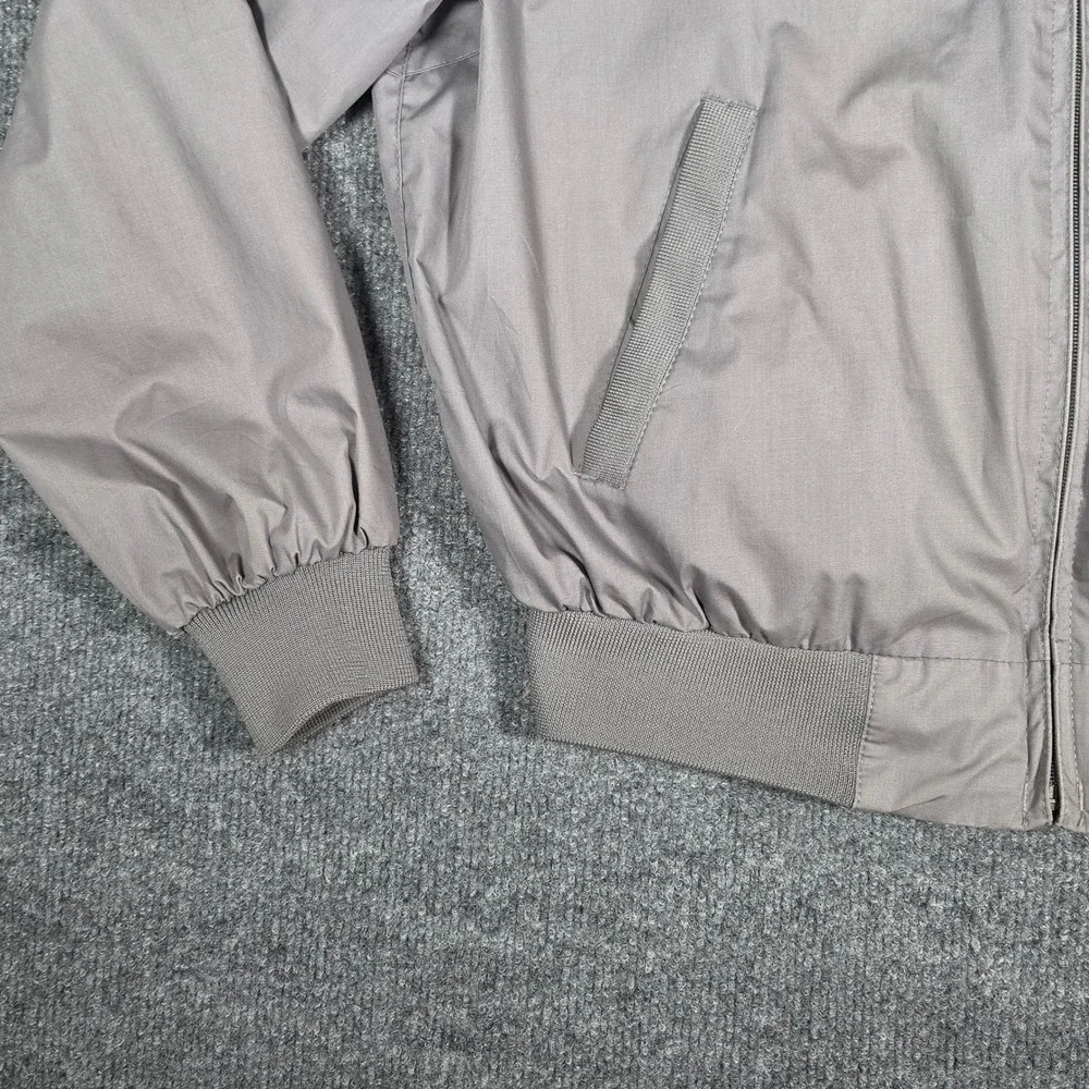 World Travel Club Mens Gray Harrington Jacket Epaulettes Med Made in Hong Kong